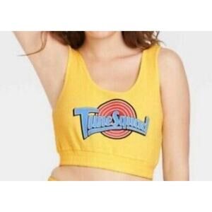 Space Jam Tune  Squad Yellow Crop Tank Size S (2410)
